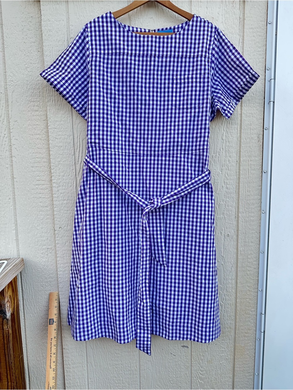 Vintage Koret of California A-line midi dress Gingham Checked Pattern Sz 18 Wome